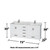 Wyndham WCS141472DWHCMUNSM24 Sheffield 72 Inch Double Bathroom Vanity in White, White Carrara Marble Countertop, Undermount Square Sinks, and 24 Inch Mirrors