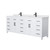 Wyndham WCG242484DWBWCUNSMXX Beckett 84 Inch Double Bathroom Vanity in White, White Cultured Marble Countertop, Undermount Square Sinks, Matte Black Trim