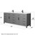 Wyndham WCG242484DGBCCUNSMXX Beckett 84 Inch Double Bathroom Vanity in Dark Gray, Carrara Cultured Marble Countertop, Undermount Square Sinks, Matte Black Trim