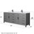 Wyndham WCG242484DGBWCUNSMXX Beckett 84 Inch Double Bathroom Vanity in Dark Gray, White Cultured Marble Countertop, Undermount Square Sinks, Matte Black Trim