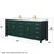 Wyndham WCG242484DGDCCUNSMXX Beckett 84 Inch Double Bathroom Vanity in Green, Carrara Cultured Marble Countertop, Undermount Square Sinks, Brushed Gold Trim