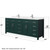 Wyndham WCG242484DGECCUNSMXX Beckett 84 Inch Double Bathroom Vanity in Green, Carrara Cultured Marble Countertop, Undermount Square Sinks, Brushed Nickel Trim