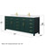 Wyndham WCG242484DGDWCUNSMXX Beckett 84 Inch Double Bathroom Vanity in Green, White Cultured Marble Countertop, Undermount Square Sinks, Brushed Gold Trim