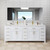 Wyndham WCG242484DWGCCUNSMXX Beckett 84 Inch Double Bathroom Vanity in White, Carrara Cultured Marble Countertop, Undermount Square Sinks, Brushed Gold Trim
