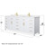 Wyndham WCG242484DWGCCUNSMXX Beckett 84 Inch Double Bathroom Vanity in White, Carrara Cultured Marble Countertop, Undermount Square Sinks, Brushed Gold Trim