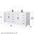 Wyndham WCG242484DWBCCUNSMXX Beckett 84 Inch Double Bathroom Vanity in White, Carrara Cultured Marble Countertop, Undermount Square Sinks, Matte Black Trim