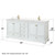 Wyndham WCS202080DWGC2UNSM70 Deborah 80 Inch Double Bathroom Vanity in White, Carrara Cultured Marble Countertop, Undermount Square Sinks, Brushed Gold Trim, 70 Inch Mirror