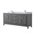 Wyndham WCV252580DKGCMUNSMXX Daria 80 Inch Double Bathroom Vanity in Dark Gray, White Carrara Marble Countertop, Undermount Square Sinks, and No Mirror
