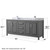 Wyndham WCV252580DKGCMUNSMXX Daria 80 Inch Double Bathroom Vanity in Dark Gray, White Carrara Marble Countertop, Undermount Square Sinks, and No Mirror