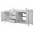 Wyndham WCV252580DWHCMUNSMXX Daria 80 Inch Double Bathroom Vanity in White, White Carrara Marble Countertop, Undermount Square Sinks, and No Mirror
