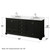 Wyndham WCS202080DDECMUNOM24 Deborah 80 Inch Double Bathroom Vanity in Dark Espresso, White Carrara Marble Countertop, Undermount Oval Sinks, and 24 Inch Mirrors