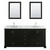 Wyndham WCS202080DDECMUNSM24 Deborah 80 Inch Double Bathroom Vanity in Dark Espresso, White Carrara Marble Countertop, Undermount Square Sinks, and 24 Inch Mirrors