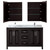 Wyndham WCV252560DDECMUNSMED Daria 60 Inch Double Bathroom Vanity in Dark Espresso, White Carrara Marble Countertop, Undermount Square Sinks, and Medicine Cabinets