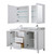 Wyndham WCV252560DWHCMUNSMED Daria 60 Inch Double Bathroom Vanity in White, White Carrara Marble Countertop, Undermount Square Sinks, and Medicine Cabinets