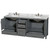Wyndham WCS141480DKGCMUNOMXX Sheffield 80 Inch Double Bathroom Vanity in Dark Gray, White Carrara Marble Countertop, Undermount Oval Sinks, and No Mirror