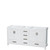 Wyndham WCS141472DWHCMUNOM70 Sheffield 72 Inch Double Bathroom Vanity in White, White Carrara Marble Countertop, Undermount Oval Sinks, and 70 Inch Mirror