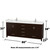 Wyndham WCS141480DESC2UNSM70 Sheffield 80 Inch Double Bathroom Vanity in Espresso, Carrara Cultured Marble Countertop, Undermount Square Sinks, 70 Inch Mirror