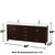 Wyndham WCS141480DESWCUNSM70 Sheffield 80 Inch Double Bathroom Vanity in Espresso, White Cultured Marble Countertop, Undermount Square Sinks, 70 Inch Mirror