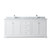 Wyndham WCV232380DWHCMUNSMXX Avery 80 Inch Double Bathroom Vanity in White, White Carrara Marble Countertop, Undermount Square Sinks, and No Mirror