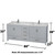 Wyndham WCS141480DGYCMUNSMXX Sheffield 80 Inch Double Bathroom Vanity in Gray, White Carrara Marble Countertop, Undermount Square Sinks, and No Mirror