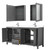 Wyndham WCV252572DKGWCUNSMED Daria 72 Inch Double Bathroom Vanity in Dark Gray, White Cultured Marble Countertop, Undermount Square Sinks, Medicine Cabinets