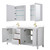 Wyndham WCV252572DWGWCUNSMED Daria 72 Inch Double Bathroom Vanity in White, White Cultured Marble Countertop, Undermount Square Sinks, Medicine Cabinets, Brushed Gold Trim