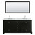 Wyndham WCS202080DDECMUNSM70 Deborah 80 Inch Double Bathroom Vanity in Dark Espresso, White Carrara Marble Countertop, Undermount Square Sinks, and 70 Inch Mirror