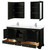 Wyndham WCS202072DDEWCUNSMED Deborah 72 Inch Double Bathroom Vanity in Dark Espresso, White Cultured Marble Countertop, Undermount Square Sinks, Medicine Cabinets