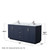 Wyndham WCF292972DBNCMUNSM70 Miranda 72 Inch Double Bathroom Vanity in Dark Blue, White Carrara Marble Countertop, Undermount Square Sinks, Brushed Nickel Trim, 70 Inch Mirror