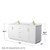 Wyndham WCF292972DWGCMUNSM70 Miranda 72 Inch Double Bathroom Vanity in White, White Carrara Marble Countertop, Undermount Square Sinks, Brushed Gold Trim, 70 Inch Mirror