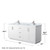 Wyndham WCF292972DWHCMUNSM70 Miranda 72 Inch Double Bathroom Vanity in White, White Carrara Marble Countertop, Undermount Square Sinks, Brushed Nickel Trim, 70 Inch Mirror