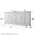 Wyndham WCV252572DWGCMUNSM70 Daria 72 Inch Double Bathroom Vanity in White, White Carrara Marble Countertop, Undermount Square Sinks, 70 Inch Mirror, Brushed Gold Trim
