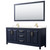 Wyndham WCV252580DBLC2UNSM70 Daria 80 Inch Double Bathroom Vanity in Dark Blue, Light-Vein Carrara Cultured Marble Countertop, Undermount Square Sinks, 70 Inch Mirror Wyndham WCV252580DBLC2UNSM70 Daria 80 Inch Double Bathroom Vanity in Dark Blue, Light-Vein Carrara Cultured Marble Countertop, Undermount Square Sinks, 70 Inch Mirror
