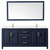 Wyndham WCV252580DBLC2UNSM70 Daria 80 Inch Double Bathroom Vanity in Dark Blue, Light-Vein Carrara Cultured Marble Countertop, Undermount Square Sinks, 70 Inch Mirror Wyndham WCV252580DBLC2UNSM70 Daria 80 Inch Double Bathroom Vanity in Dark Blue, Light-Vein Carrara Cultured Marble Countertop, Undermount Square Sinks, 70 Inch Mirror