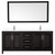 Wyndham WCV252580DDEWCUNSM70 Daria 80 Inch Double Bathroom Vanity in Dark Espresso, White Cultured Marble Countertop, Undermount Square Sinks, 70 Inch Mirror