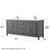 Wyndham WCV252580DKGC2UNSM70 Daria 80 Inch Double Bathroom Vanity in Dark Gray, Light-Vein Carrara Cultured Marble Countertop, Undermount Square Sinks, 70 Inch Mirror
