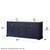 Wyndham WCV232380DBLC2UNSM70 Avery 80 Inch Double Bathroom Vanity in Dark Blue, Light-Vein Carrara Cultured Marble Countertop, Undermount Square Sinks, 70 Inch Mirror Wyndham WCV232380DBLC2UNSM70 Avery 80 Inch Double Bathroom Vanity in Dark Blue, Light-Vein Carrara Cultured Marble Countertop, Undermount Square Sinks, 70 Inch Mirror