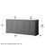 Wyndham WCV232380DKGC2UNSM70 Avery 80 Inch Double Bathroom Vanity in Dark Gray, Light-Vein Carrara Cultured Marble Countertop, Undermount Square Sinks, 70 Inch Mirror