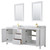 Wyndham WCV252580DWGCMUNSM24 Daria 80 Inch Double Bathroom Vanity in White, White Carrara Marble Countertop, Undermount Square Sinks, 24 Inch Mirrors, Brushed Gold Trim