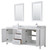 Wyndham WCV252580DWHCMUNSM24 Daria 80 Inch Double Bathroom Vanity in White, White Carrara Marble Countertop, Undermount Square Sinks, and 24 Inch Mirrors