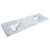 Wyndham WCV252580DWHCMUNSM24 Daria 80 Inch Double Bathroom Vanity in White, White Carrara Marble Countertop, Undermount Square Sinks, and 24 Inch Mirrors