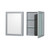 Wyndham WCS141472DGYCMUNOMED Sheffield 72 Inch Double Bathroom Vanity in Gray, White Carrara Marble Countertop, Undermount Oval Sinks, and Medicine Cabinets