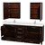 Wyndham WCS141480DESC2UNSMED Sheffield 80 Inch Double Bathroom Vanity in Espresso, Carrara Cultured Marble Countertop, Undermount Square Sinks, Medicine Cabinets