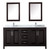Wyndham WCV252572DDECMUNSMED Daria 72 Inch Double Bathroom Vanity in Dark Espresso, White Carrara Marble Countertop, Undermount Square Sinks, and Medicine Cabinets