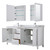 Wyndham WCV252572DWHCMUNSMED Daria 72 Inch Double Bathroom Vanity in White, White Carrara Marble Countertop, Undermount Square Sinks, and Medicine Cabinets