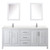 Wyndham WCV252580DWHC2UNSMED Daria 80 Inch Double Bathroom Vanity in White, Light-Vein Carrara Cultured Marble Countertop, Undermount Square Sinks, Medicine Cabinets