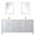 Wyndham WCV252580DWGWCUNSMED Daria 80 Inch Double Bathroom Vanity in White, White Cultured Marble Countertop, Undermount Square Sinks, Medicine Cabinets, Brushed Gold Trim