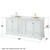 Wyndham WCS202080DWGCMUNSMED Deborah 80 Inch Double Bathroom Vanity in White, White Carrara Marble Countertop, Undermount Square Sinks, Brushed Gold Trim, Medicine Cabinets