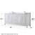 Wyndham WCV252580DWHCMUNSM70 Daria 80 Inch Double Bathroom Vanity in White, White Carrara Marble Countertop, Undermount Square Sinks, and 70 Inch Mirror