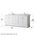 Wyndham WCV232380DWGCMUNSM70 Avery 80 Inch Double Bathroom Vanity in White, White Carrara Marble Countertop, Undermount Square Sinks, 70 Inch Mirror, Brushed Gold Trim